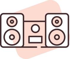 Technology speakers, icon, vector on white background.