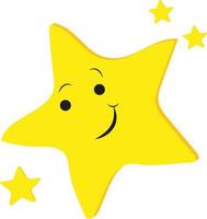 Star satisfied, icon, vector on white background.