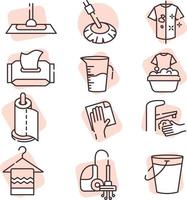 Sanitation icon set, icon, vector on white background.