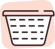 Purification bucket, icon, vector on white background.