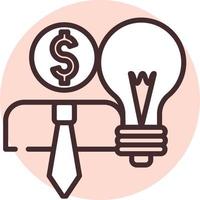 Investment idea, icon, vector on white background.