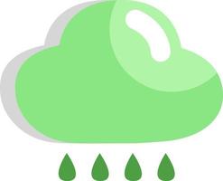 Ecology rain, icon, vector on white background.