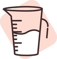 Sanitation cup, icon, vector on white background.