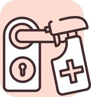 Sanitation disinfection, icon, vector on white background.