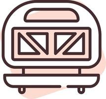 Technology toster, icon, vector on white background.