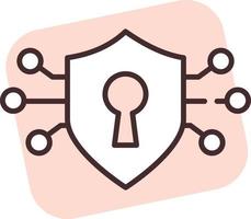 NFT Security, icon, vector on white background.