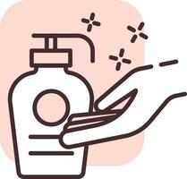 Sanitation disinfection, icon, vector on white background.