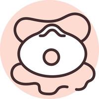 Purification face mask, icon, vector on white background.