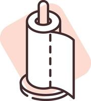 Sanitation tissue, icon, vector on white background.