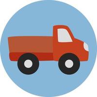 Rural life truck, icon, vector on white background.