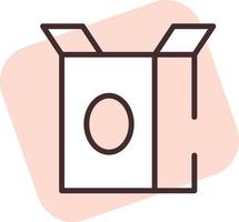 Purification powder, icon, vector on white background.