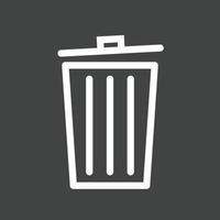 Recycle bin Line Inverted Icon vector