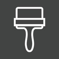 Paint Brush Line Inverted Icon vector