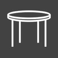 Conference Table Line Inverted Icon vector