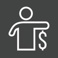 Banker Line Inverted Icon vector