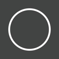 Circle Line Inverted Icon vector