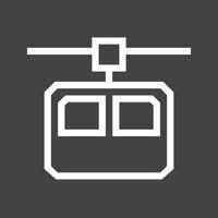 Arial Traffic Sign Line Inverted Icon vector