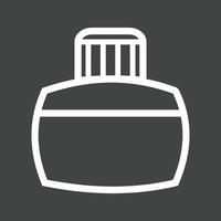 icono de línea de botella de tinta invertida vector