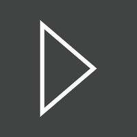 Triangle Arrow Right Line Inverted Icon vector