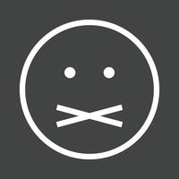 Mute Line Inverted Icon vector