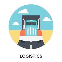 Trendy Delivery Truck vector