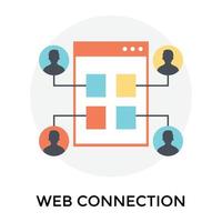 Trendy Web Connection vector