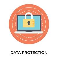 Trendy Data Protection vector