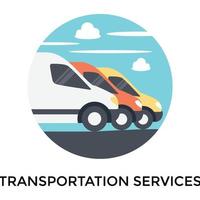 Trendy Transportation Service vector