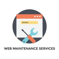 servicios de mantenimiento web vector