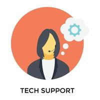 Trendy Tech Support vector