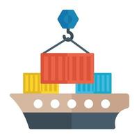 Trendy Container Loading vector