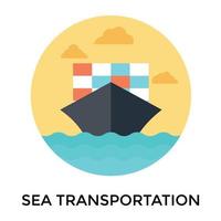 Trendy Sea Transportation vector