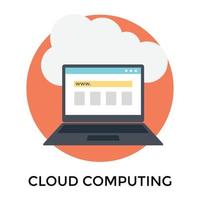 Trendy Cloud Computing vector