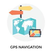 Trendy GPS Navigation vector