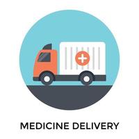 Trendy Medicine Delivery vector