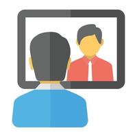 Trendy Video Conferencing vector