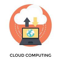 Trendy Cloud Computing vector