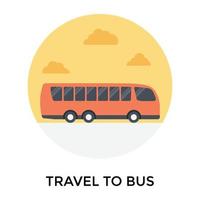 Travel to Bus vector