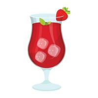 Trendy Strawberry Juice vector