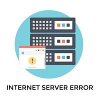 error del servidor de internet vector