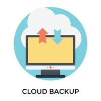 Trendy Cloud Backup vector