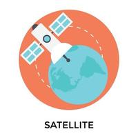 satélite mundial de navegación vector