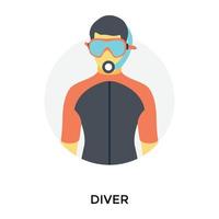 Trendy Diver Concepts vector