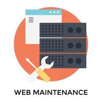 Web Server Maintenance vector