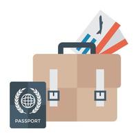 Business Travel Luggage vector