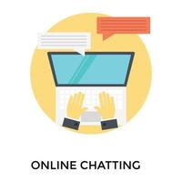 Trendy Online Chatting vector