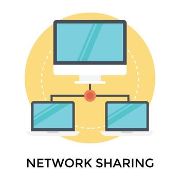 Trendy Network Sharing vector