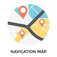 Trendy Navigation Map vector