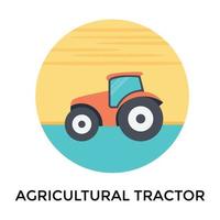 Trendy Agricultural Tractor vector