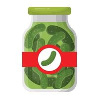 Trendy Pickled Cucumbers vector